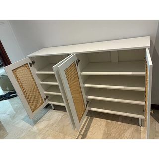 Shoe Cabinet/White，Black Shoe Shelf/Shoe Rack/Indoor Shoe Cabinet/(Free 🚚 and Install)