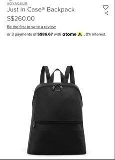 TUMI Voyageur Just In Case Backpack Black/Gunmetal