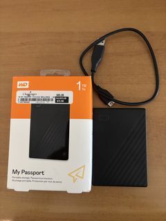 WD My Passport 1TB Portable External Hard Drive Black