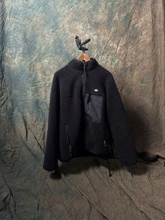 Danton Black Fleece Half Zip Jacket Size M