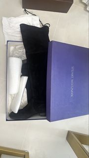 Stuart Weitzman Black Suede Over-the-Knee Boots
