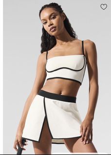 Alo airbrush streamlined skirt and bra top set
