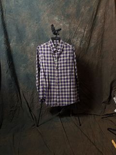 A.P.C. Rue Madame Paris Plaid Button-Down Shirt Size S