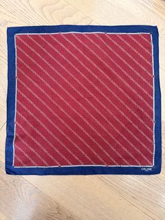 Celine vintage scarf red blue