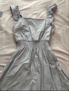 PLAYDRESS BNWOT Lavender Square Neck Smocked Waist Ruffle Strap Dress XS