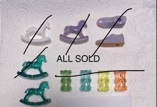 CJ Hendry pastel beads : Gummy Bears, Rocking Horses, Shoes