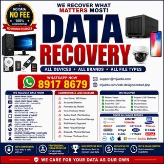Data Recovery Service - Hard Disk / HDD Data Recovery, NAS Data Recovery, RAID Data Recovery, External Hard Disk Recovery, SSD, Laptop / Desktop / PC / MacBook / iMac / USB Thumb Drive / Pen Drive / SD Card / microSD Card, Memory Data Card Recovery