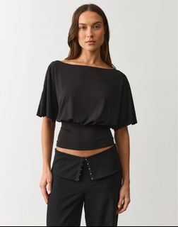 Glassons Boat Neck Cinched Waist top