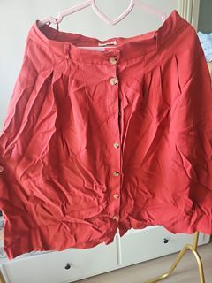 P&Co Red Button-Up Pants