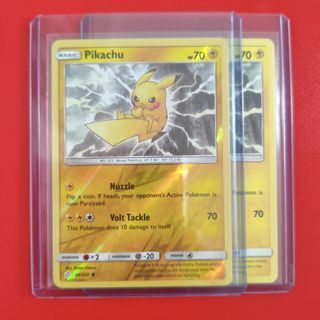 Pikachu #66 Cosmic Eclipse Sword & Shield 2019 Pokemon Reverse Holo English Card