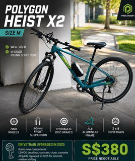 Polygon Heist X2 Size M Mountain Bike