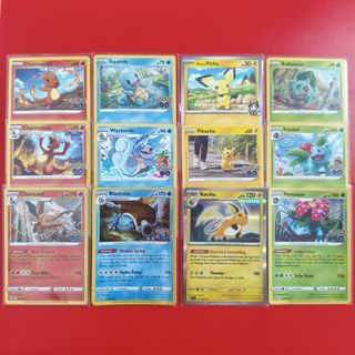 Set of 12 Charmander #8 Charmeleon #9 Charizard #10 Squirtle #15 Wartortle #16 Blastoise #17 Pichu #71 Pikachu #27 Raichu #19 Bulbasaur #1 Ivysaur #2 Venusaur #3 Pokemon GO Rare Holo Card 2022 2024 2025 Destined Rivals Paldean Fates