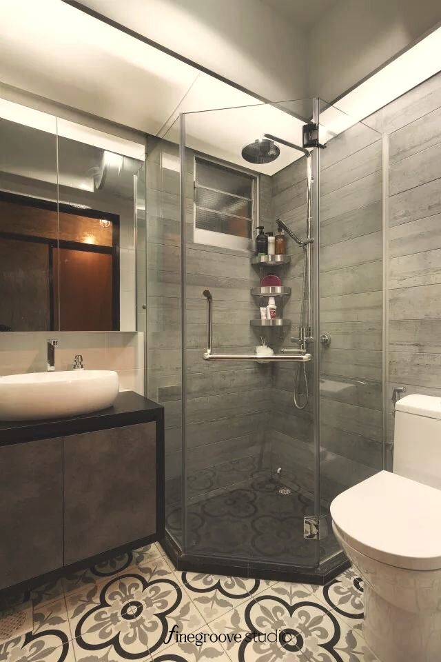 Toilet Revamp / Toilet Renovation / Bathroom Tiles Overlay / Kitchen Tiles Overlay / HDB,BTO toilet package / Toilet Makeover (Category: Toilet Renovation) located in Singapore. Submitted by finegroove.renovation (Listing ID 1278820024, Image 6). Description: We Design. We Build. HDB-registered renovation firm providing personalized renovation services with an experienced in-house team. ✅ BCA Registered ✅ HDB Registered ✅ No GST ✅ Transparent Pri