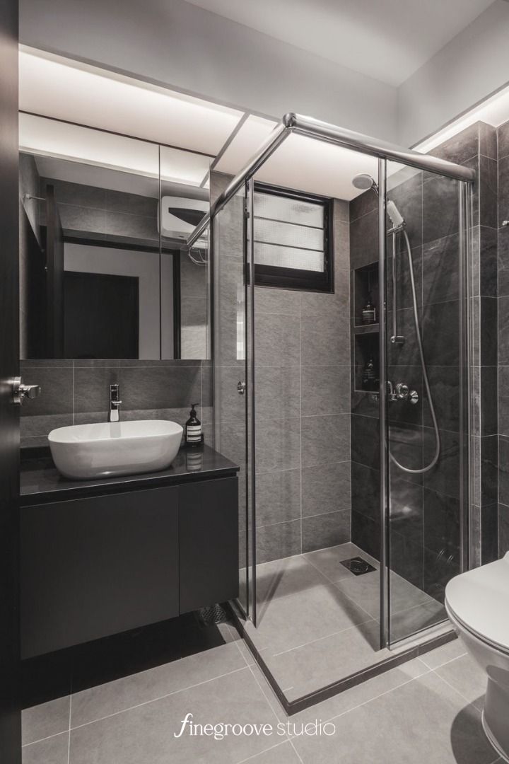 Toilet Revamp / Toilet Renovation / Bathroom Tiles Overlay / Kitchen Tiles Overlay / HDB,BTO toilet package / Toilet Makeover (Category: Toilet Renovation) located in Singapore. Submitted by finegroove.renovation (Listing ID 1278820024, Image 5). Description: We Design. We Build. HDB-registered renovation firm providing personalized renovation services with an experienced in-house team. ✅ BCA Registered ✅ HDB Registered ✅ No GST ✅ Transparent Pri