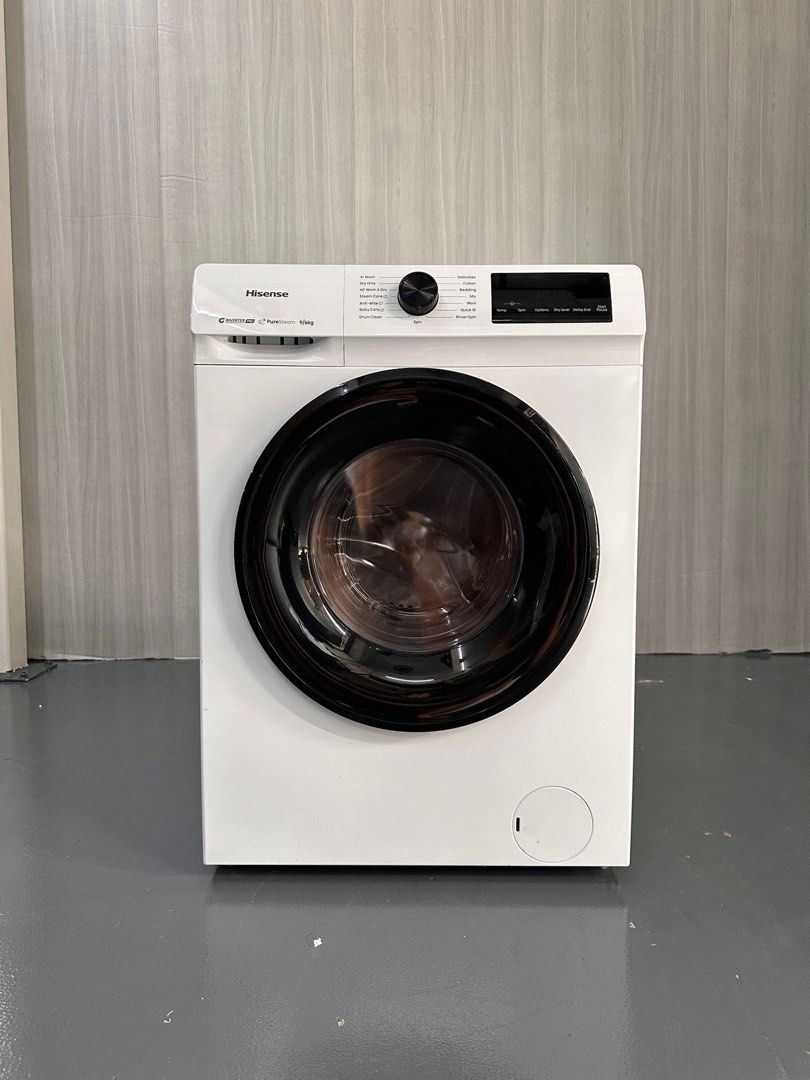 ♦️ HISENSE 9kg/6kg FRONT LOAD WASHER CUM DRYER Model: WD90N1 | display set (new not used) washing machine 2 in 1 white ☎️ CK 8083 3386 (Category: Washing Machines and Dryers) located in Singapore. Submitted by dazzlemoments (Listing ID 1458138764, Image 2). Description: ♦️ display set ♦️ HISENSE 9kg/6kg FRONT LOAD WASHER CUM DRYER Model: WD90N1 $630 + Delivery Add $50 3 Months Warranty ☎️ CK 8083 3386 👉🏻View more here : carousell.sg/u/dazzlemom