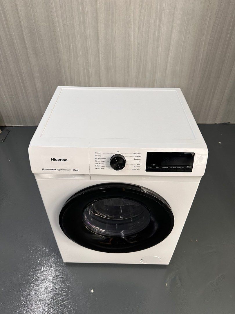 ♦️ HISENSE 9kg/6kg FRONT LOAD WASHER CUM DRYER Model: WD90N1 | display set (new not used) washing machine 2 in 1 white ☎️ CK 8083 3386 (Category: Washing Machines and Dryers) located in Singapore. Submitted by dazzlemoments (Listing ID 1458138764, Image 3). Description: ♦️ display set ♦️ HISENSE 9kg/6kg FRONT LOAD WASHER CUM DRYER Model: WD90N1 $630 + Delivery Add $50 3 Months Warranty ☎️ CK 8083 3386 👉🏻View more here : carousell.sg/u/dazzlemom
