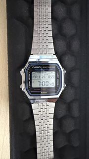 Casio Bluetooth ABL-100 Step Tracker ABL-100WE-1A Dual Time Stainless Steel Digital Unisex Watch