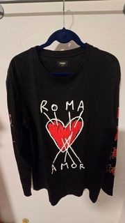 Fendi Roma Amor Long Sleeve T-Shirt Black