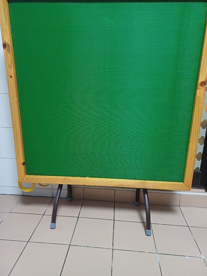 Foldable Mahjong Table with Green Surface (Category: Tables & Sets) located in Singapore. Submitted by joanne23 (Listing ID 1458144451, Image 3). Description: - Foldable Mahjong Table - Vibrant Green Playing Surface - Wooden Frame - Sturdy Metal Legs - Folds for Easy Storage - Ideal for Game Nights.