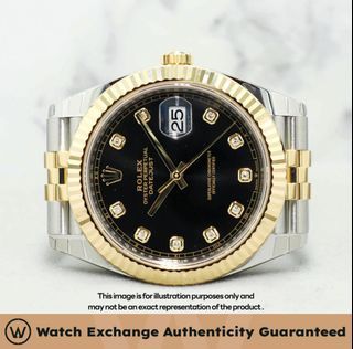 Mint Rolex Datejust Jubilee 126333 Black w 10 Point Diamonds Dial Z26087 Sep 2025
