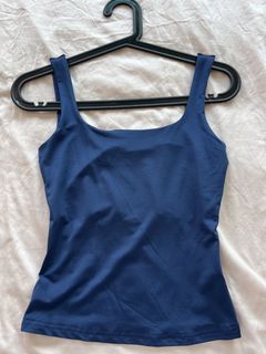 Navy Blue Scoop Tank Top BNWOT Y2k Chic Simple
