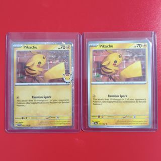 Pikachu #51 Pokemon Cosmos Holo Card 2026 Pokemon Day 30th Anniversary Pokemon Day 2024 Temporal Forces Reverse Holo