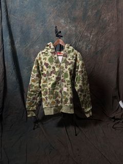 SUPREME VINTAGE Camo Zip Up Hoodie Size Medium