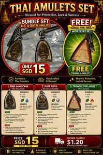 Thai amulets bundle set sale