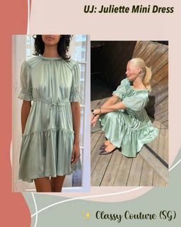Ulla Johnson Juliette Silk Cinched Shift Mini Dress
