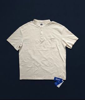 WARRIOR 回力 Mandarin Collar Short Sleeve Shirt with Pocket (Cream)