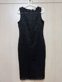 H&M Black Sleeveless Cut-out Sheath Dress Size M
