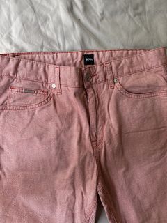 Hugo Boss Red Stretch Chinos Pants Size 31/34