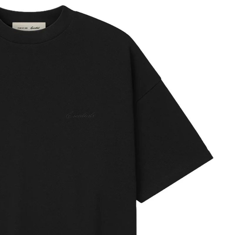 INSTOCK XS - XL | Fear of God Essentials Pique Signature 90s Tee Black (Category: Tshirts & Polo Shirts) located in Singapore. Submitted by originalfook (Listing ID 1458377778, Image 3). Description: ✅ Trusted Seller Since 2013 ✅ 7000+ 5 Star Reviews ✅ Ready Stocks ✅ 100% Authentic else 2x refund ✅ Free Delivery for orders >$50 80% Cotton/20% Polyester Measurements: Size XS: Pit to Pit: 64-65 cm, Length 78-79 cm Size S: Pit to Pit: 65-66 cm, Leng