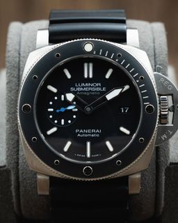 🔥VALUE🔥 Panerai PAM01389 Luminor Submersible Amagnetic Automatic Black Dial Titanium 47mm 2018 Full Set Like New Pam1389