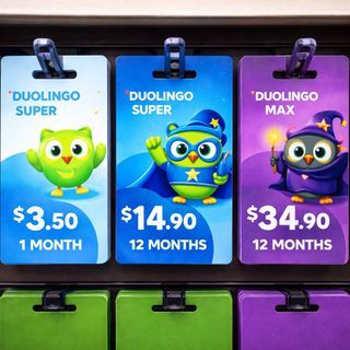 [INSTANT] Duolingo Super/Max Gift Cards | 1-12 mths (FULL-TERM WARRANTY)
