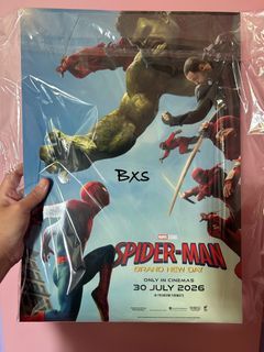 [ last 2 pc ] Sealed instock authentic super good thick quality Spider Man Movie brand new day official promotional poster SpiderMan