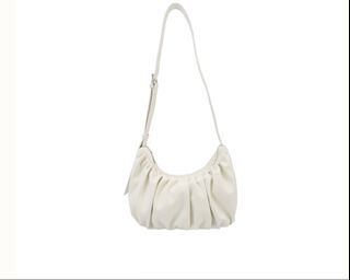 Authentic good totes goodtotes Leather Croissant Sling (Cream)