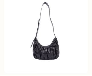 Authentic good totes goodtotes Leather Croissant Sling (black )
