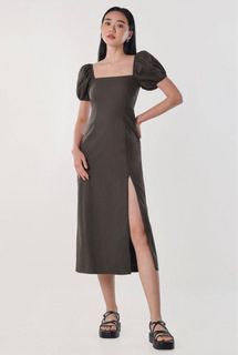 [CHEAPEST] Lovet Liza Tie Back Midaxi Dress (Espresso Brown)