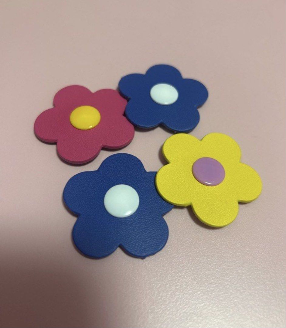 Instock authentic juju world JujuWorld Hong Kong HONGKONG HK detachable eyes blind pack set flower floral - Yellow Pink / electric blue / Hot Pink patch (Category: Stationery & School Supplies) located in Singapore. Submitted by bxs (Listing ID 1458656986, Image 1). Description: $25 each .