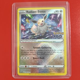 Radiant Eevee #SWSH230 Pokemon GO Black Star Promo Rare Holo Card 2022