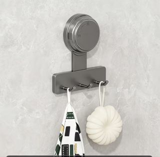 Suction Cup Hook Rack with 3 Hooks