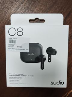 Sudio C8 True Wireless ANC Earbuds - Black