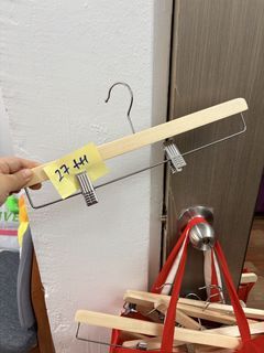 27 pcs Set of Wooden Hangers with Clips