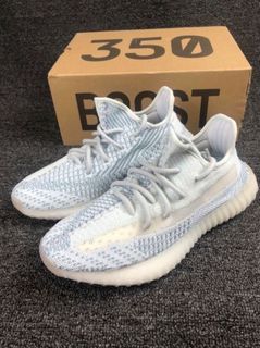 adidas originals Yeezy Boost 350 V2 Ice Blue cloud white Mesh Shoes