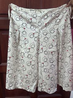 Amanda Smith White Circle Print Pants Size 10