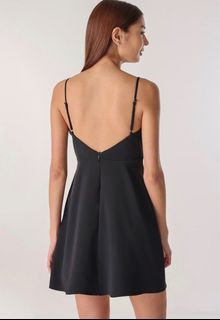 Calista Low-Back Skorts Dress (Black)