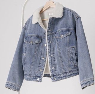 Louis Denim Shearling Jacket (Denim)