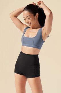 popflex corset bra Blue Sports Bra with Criss-Cross Back yoga pilates lululemon alo