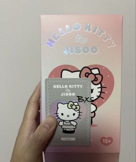 Sealed foil authentic hello kitty x jisoo soft toy plush plushie keychain bag charm keyring - ivory